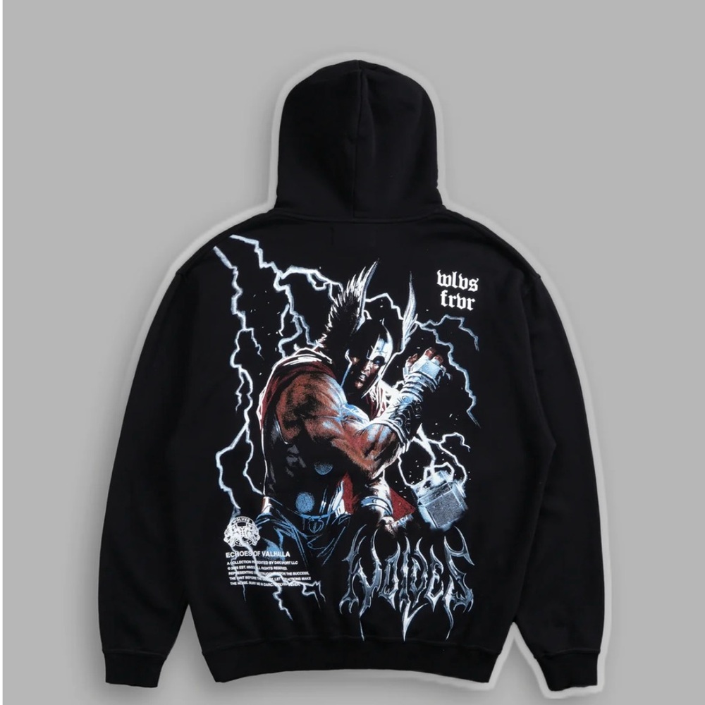 Darcsport GOD OF THUNDER "PIERCE" HOODIE IN BLACK XL